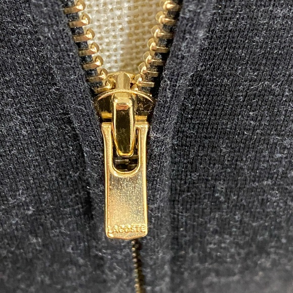 Zipper Front Lacoste Dress Midi Charcoal Fit and Flare - Picture 2 of 7